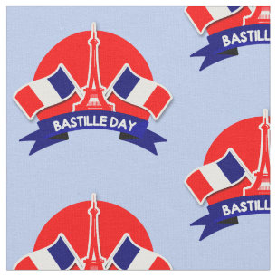 Bastilldagen Fransk Flaggor Eiffel Torn  Tyg