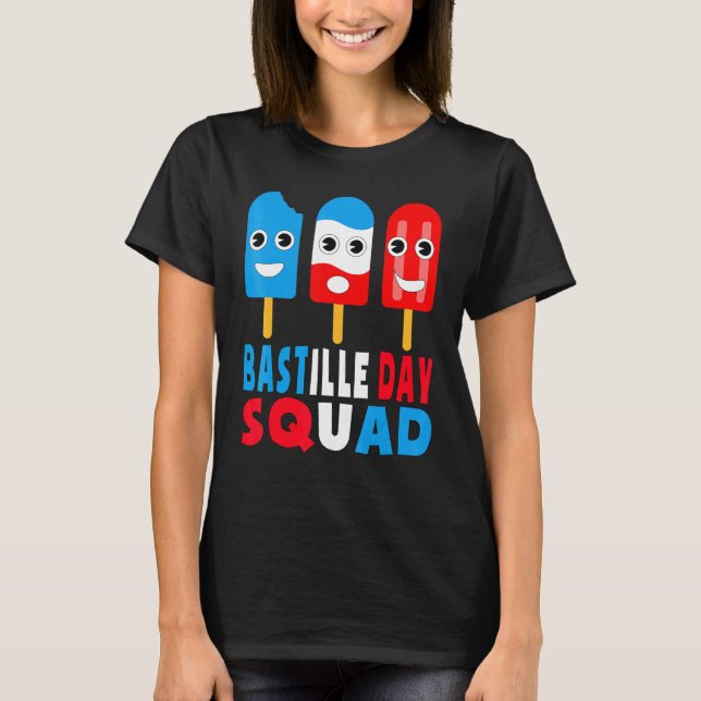 Bastilldagen Squad Bonne Fte Nationale Frankrike K T Shirt (Framsida)