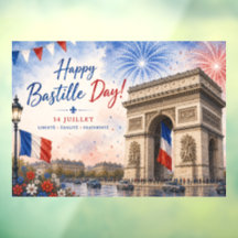 Bastille-dagen Arc de triomphe Paris Frankrike fyr