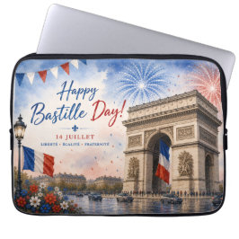 Bastille-dagen Arc de triomphe Paris Frankrike fyr Laptop Fodral