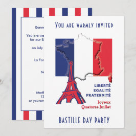 BASTILLE DAY Party Inbjudningar