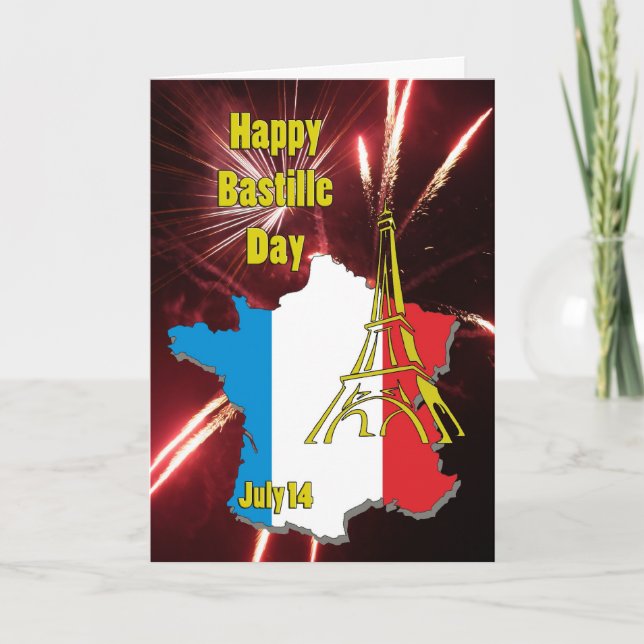 Bastilledag Juli 14 Kort (Framsida)