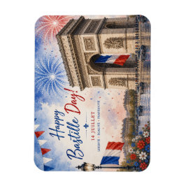 Bastilledagen Arc de triomphe Paris Frankrike fyrv Magnet