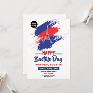 Bastilledagsfest Inbjudan Flyer Mall