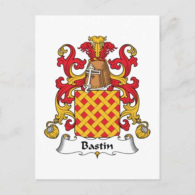 Bastin Family Crest Vykort (Framsida)