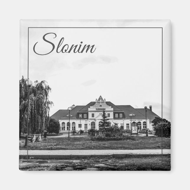 Bastisk slonim Tåg Station-arkitektur Magnet (Framsidan)
