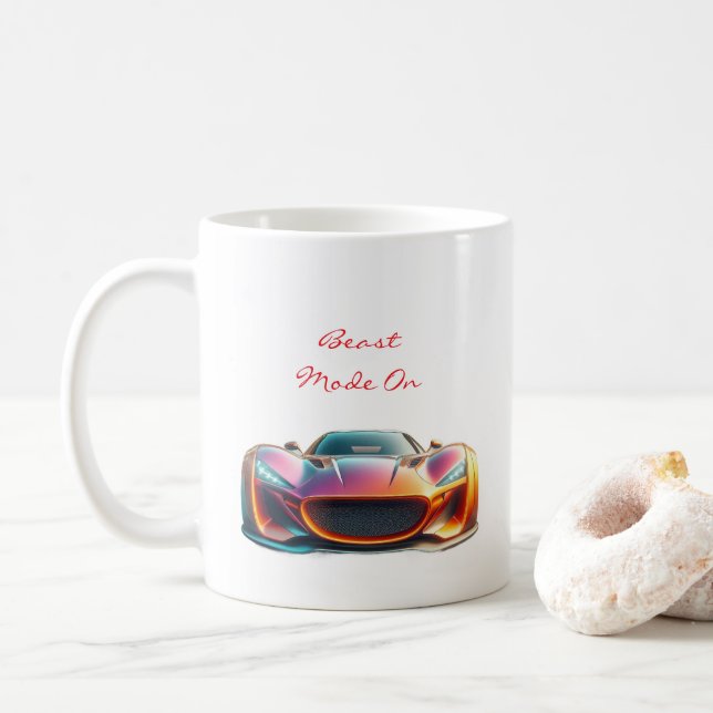 Bästläge På /Cykelpresent för Motorcykel- Kaffemugg (Med munk)
