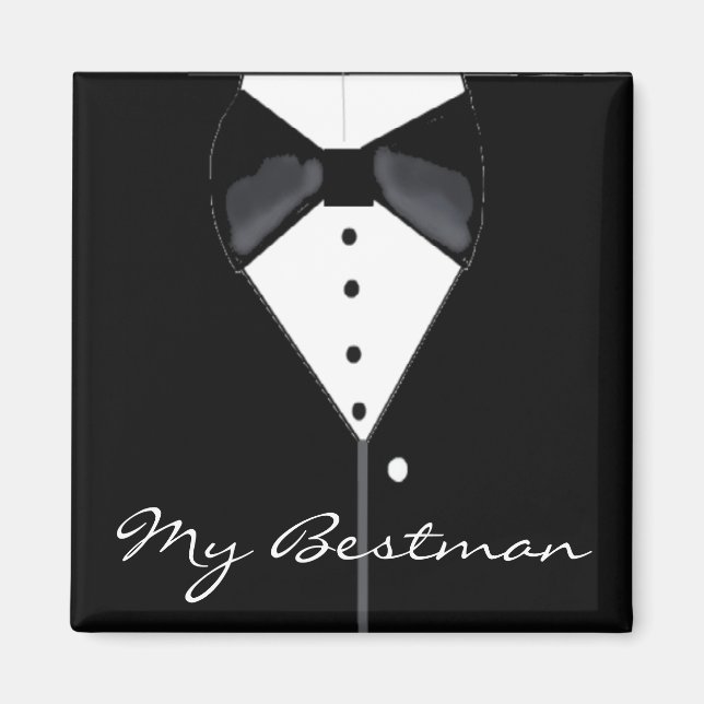 Bästman Bröllop Smoking Magnet (Framsidan)