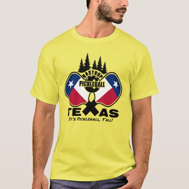 Bastrop Pickleball, Texas (mörk shirts) T-Shirt (Framsida)