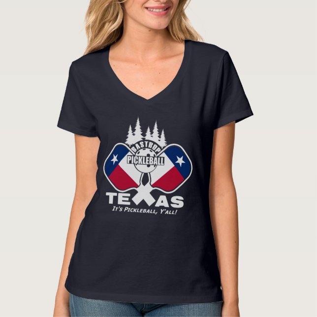 Bastrop Pickleball - Texas T-Shirt (Framsida)