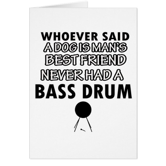 bastrummadansdesigner hälsningskort (Framsidan)