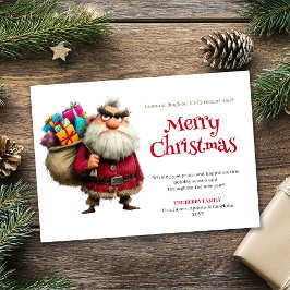 Bästsäljande rolig tomte digital julhälsningskort julkort