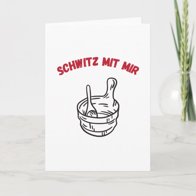 Bastu Svett Med Mig Baster Kort (Framsida)