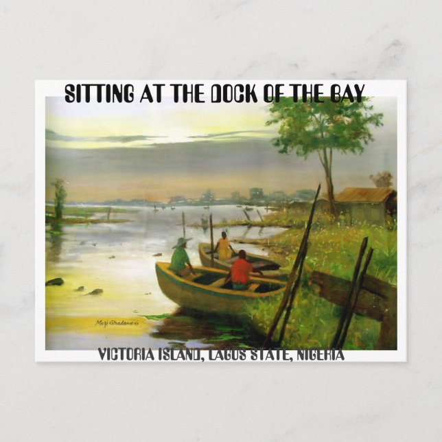 båt 2, SITTA PÅ BAY-DOCKET, V.. Vykort (Framsida)