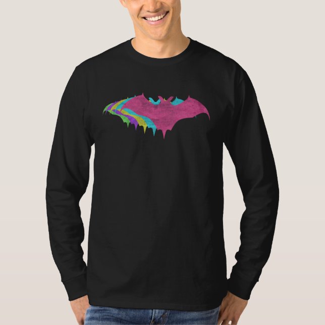 Bat 80s Colors 1980s T Shirt (Framsida)