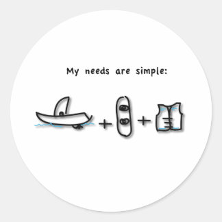 Båt är allt jag behöver runt klistermärke