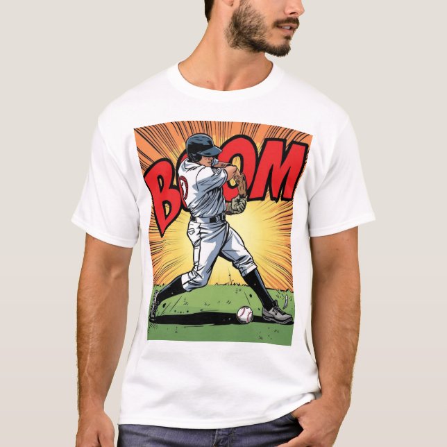 Bat Ball Boom T20 Cricket Graphic Tee (Framsida)