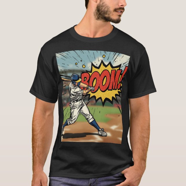 Bat Ball Boom T20 Cricket Graphic Tee (Framsida)