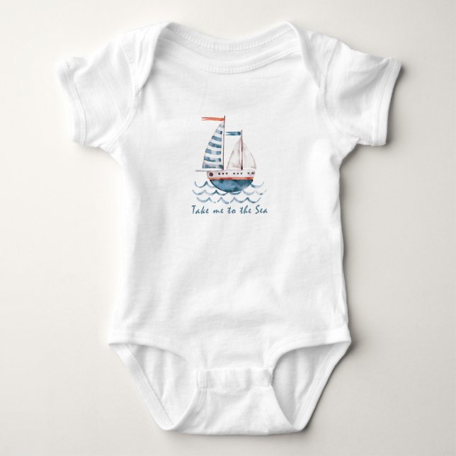 Båt Bebis T Shirt (Framsida)