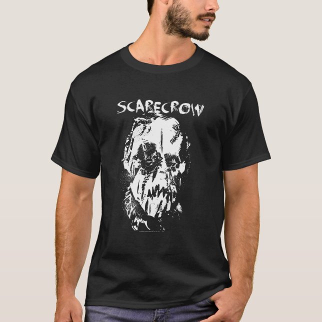 Bat Begins Scarecrow Face T Shirt (Framsida)