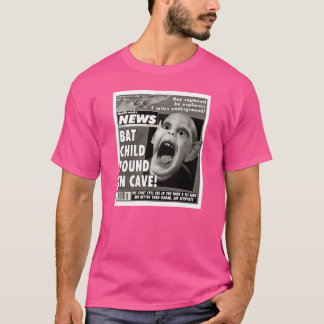 Bat Boy Vintage Retro Supermarketstidningsomslag D T Shirt
