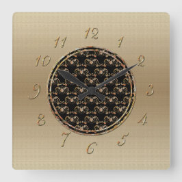 Bat Chinese Symbol Fyrkantig Klocka