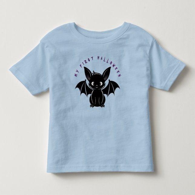 Bat d'Halloween mignonne T Shirt (Framsida)