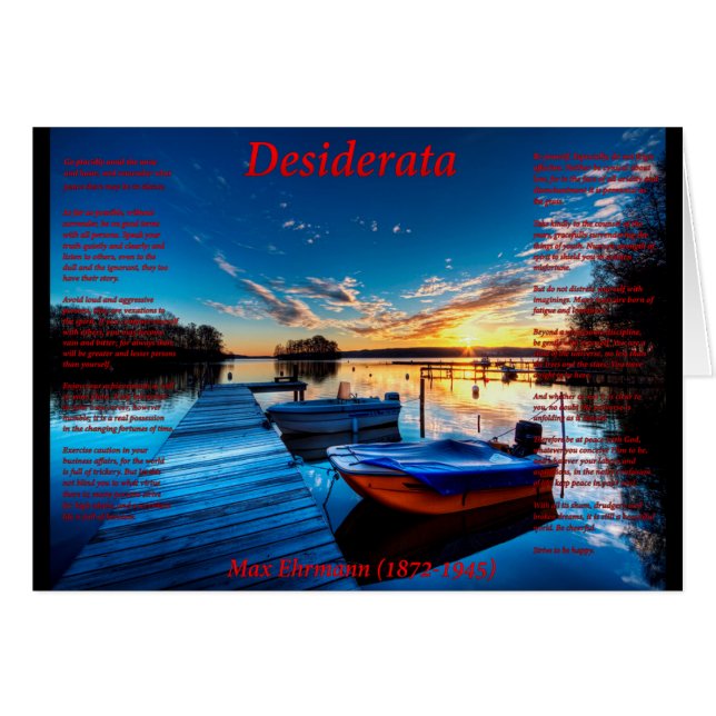 Båt Dock Hälsningskort (Framsidan Horizontal)