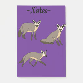 Bat Eared Foxes Post-it Block