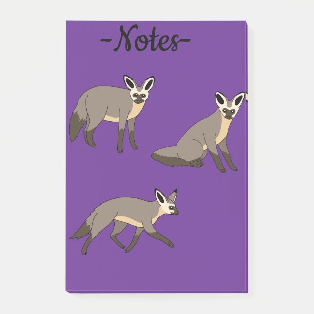 Bat Eared Foxes Post-it Block (Framsida)