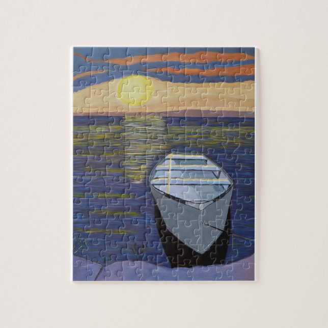 Båt efter Shore Canvas Art Pussel (Vertikal)
