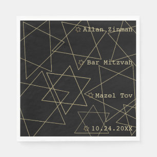 Bat eller Bar Mitzvah Utomjordiska Stjärnor Servet Pappersservett
