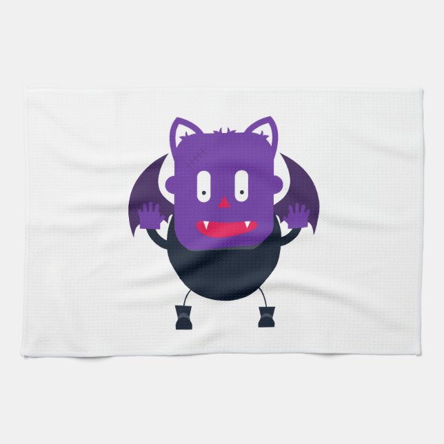 Bat halloween         kökshandduk (Horisontell)