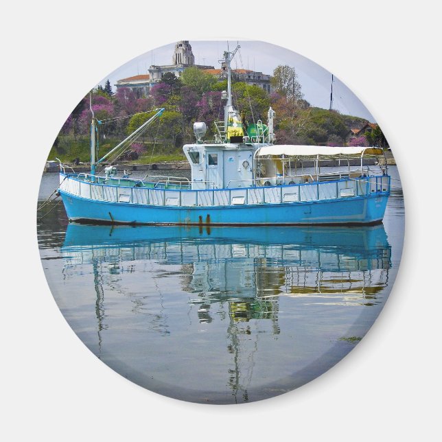 Båt i havet magnet (Framsidan)