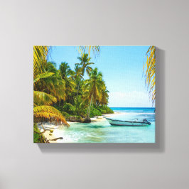 Båt i Karibien Canvastryck