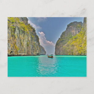 båt i Kho Phi Phi Bay Vykort