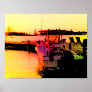 Båt i Tranquilitet Bay Poster