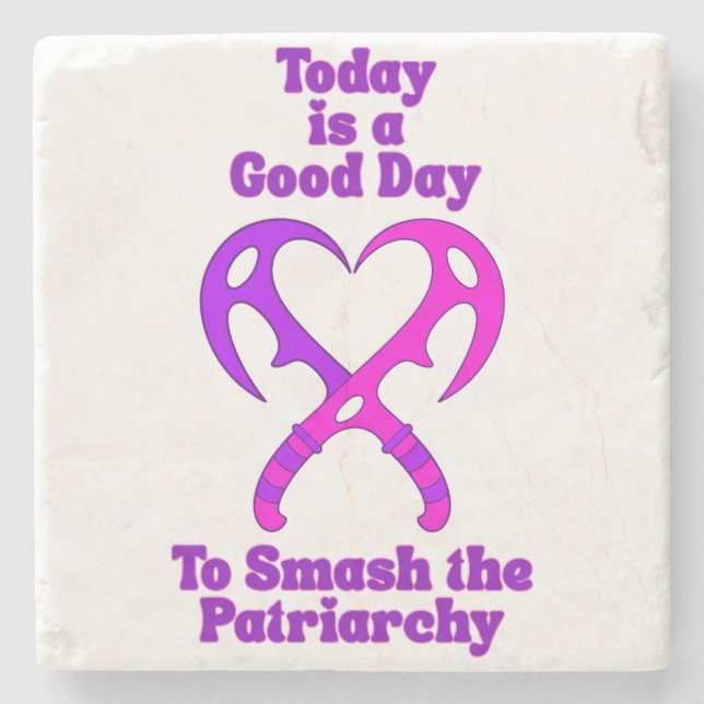 Bat’leth Heart - Smash the Patriarchy Stenunderlägg (Framsidan)