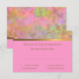 Bat mitzvah abstrakt design i Rosa OSA Kort