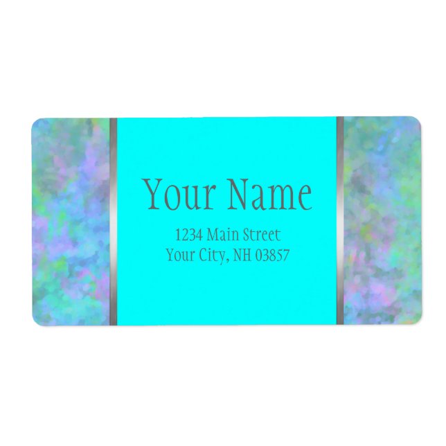 Bat mitzvah abstrakt utformning i Turquise Silver Fraktsedel (Framsidan)