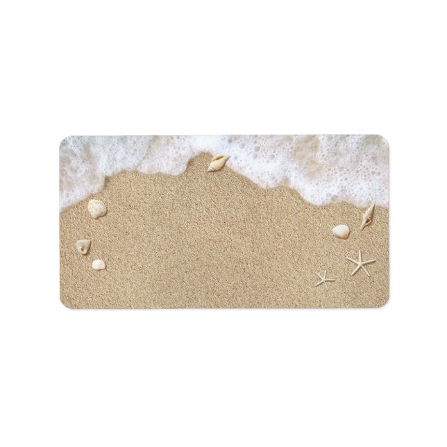 Bat mitzvah Adressetiketter för Blue Beach Vågar (Framsidan)