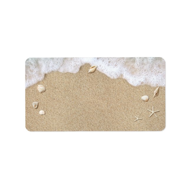 Bat mitzvah Adressetiketter i Turquise Beach Vågar (Framsidan)