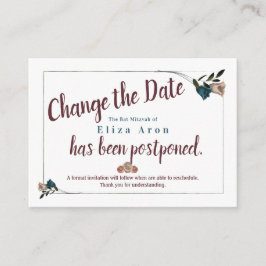 Bat mitzvah Ändra datumkort Rådkort