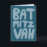 BAT MITZVAH Anpassningsbar hälsningskort Blå Teal Kort<br><div class="desc">Handritad text av mig till dig. Lägg till din egen text på insidan av kortet eller ändra bakgrundsfärgerna. För fler designs och färger, kolla min butik! Eller låt mig veta om du vill ha något anpassat. Jag har också matchande inslagspapper och naturligtvis både Bar och Bat Mitzvah-versioner! Fråga om du...</div>