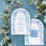 Bat mitzvah bågbåge QR-kod Pub Inbjudningar<br><div class="desc">Perfekt-kort för att tillkännage ett bat mitzvah, pub mitzvah eller annat judiskt firande! Hand plockade delikata löv-trimma konst åt dig! FULLT ANPASSADE! Klicka på "Anpassa" ovan om du vill redigera texten och lägga till länken till QR-koden. Klicka på "Redigera med verktyg" för att justera typsnitt, färg och placeringar. Ta bort...</div>