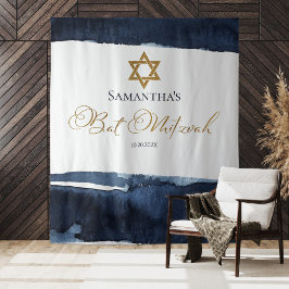 Bat mitzvah bakgrund | Abstrakt för blå vattenfärg