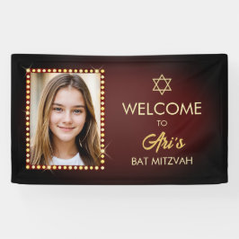 Bat mitzvah banderoll med Bild i Ljus