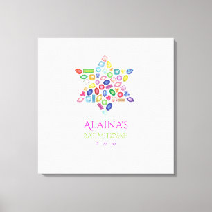 Bat mitzvah BLING BLING undertecknar stiger ombord Canvastryck