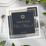 Bat mitzvah blöjor | Vattenfärgad Abstrakt blå Pappersservett<br><div class="desc">Upptäck den exquisite fusion av abstrakt design och kultursignifikans i denna abstrakt,  blå,  bat mitzvah folie napkin. Med en invecklad,  konstnärlig utformning som inspireras av det judiska arvets skönhet kommer dessa blöjor att bana väg för ett oförglömligt firande som blandar det bästa av det gamla och det nya.</div>