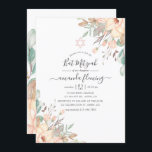 Bat mitzvah Blommigt för  Rosa Inbjudningar<br><div class="desc">rosa blommigt bat mitzvah inbjudan med elegant handskriftstypografi anpassade till dina händelsespecifikationer.</div>